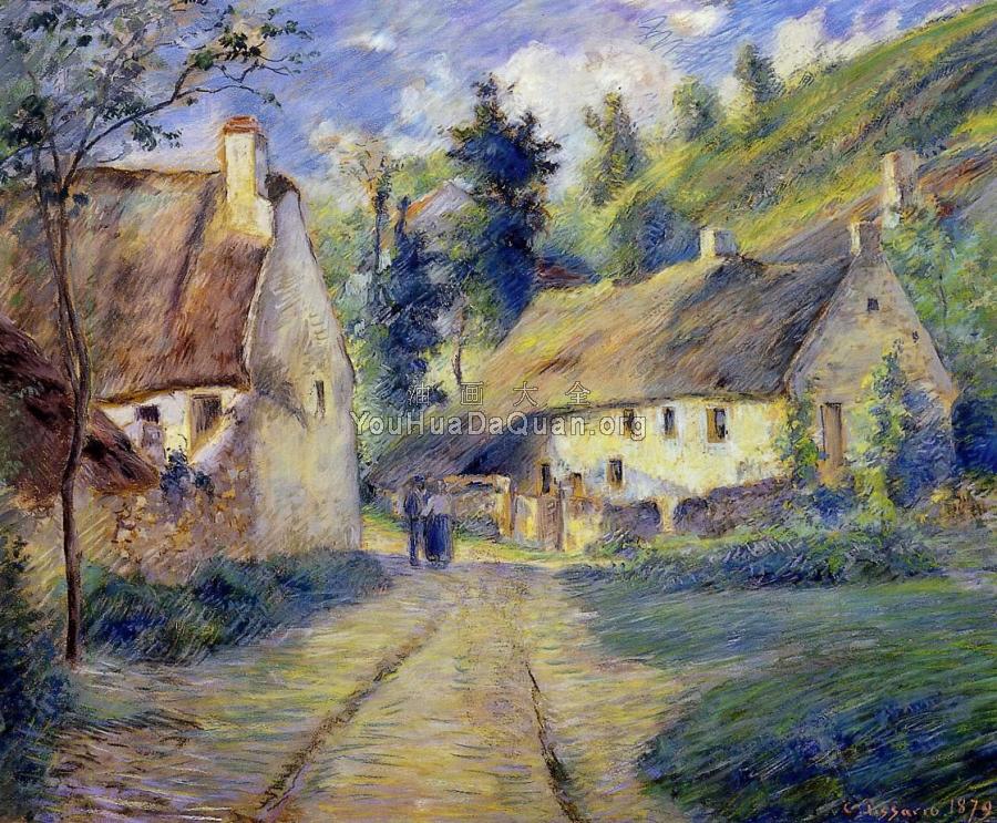 Cottages at Auvers, near Pontoise - 卡米耶·毕沙罗